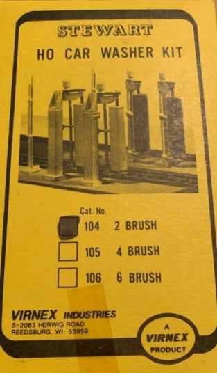 Stewart 104 HO 2-Brush Car Washer Kit