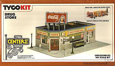 Tyco 7772 HO Drug Store Center St. Building Kit