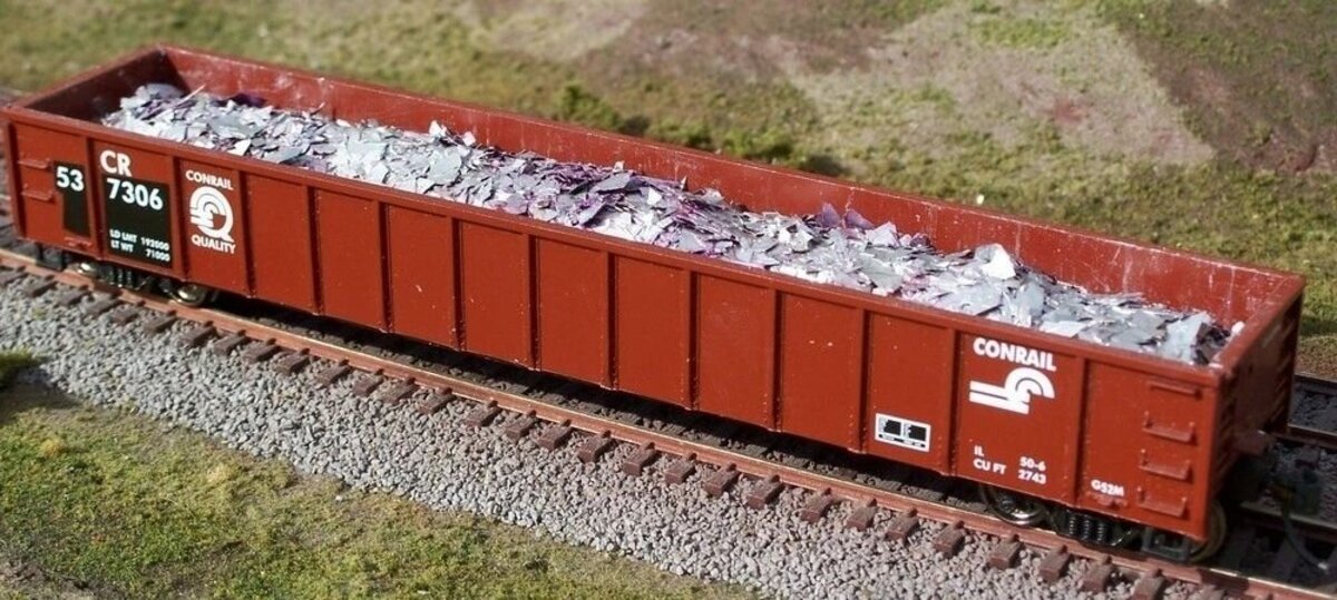 F+N Models 81210 HO Athearn 52' Gondola Scrap Aluminum Load