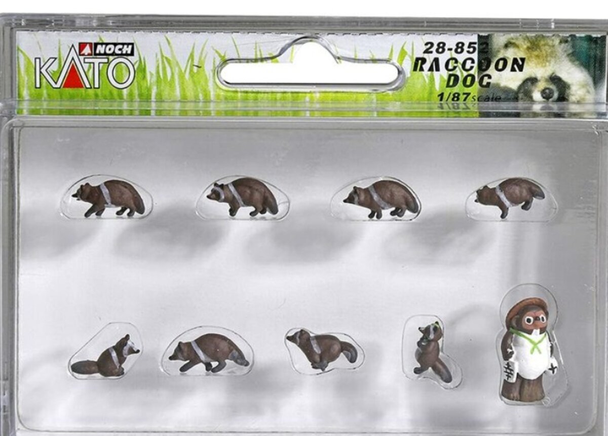 Kato 28-852 HO Figures Raccoons