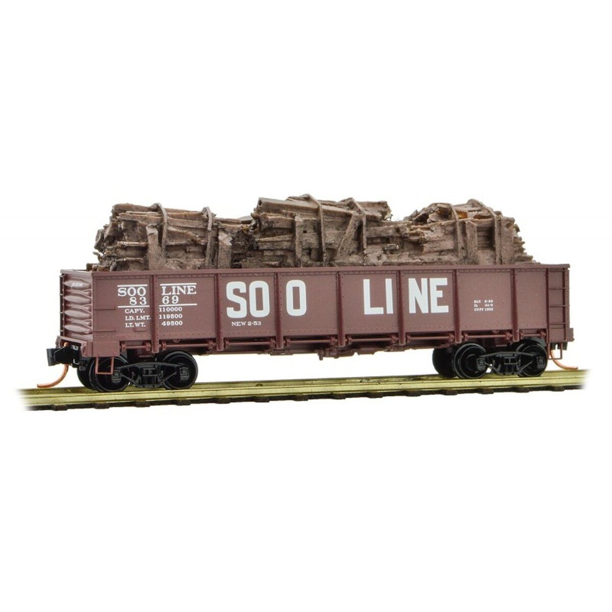 Micro-Trains 08300020 N SOO Line 40' Drop Bottom Gondola #8369