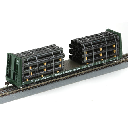 Athearn 90439 HO Pipe Load for 60' Flat Car / Bulkhead