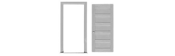 Tichy 2040 O Scale 36"W x 84"H 5 Panel Door & Frame (Set of 2)