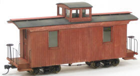 Mount Blue Co. 28u On30 Short Center Coupla Caboose w/Underframe Wooden Kit