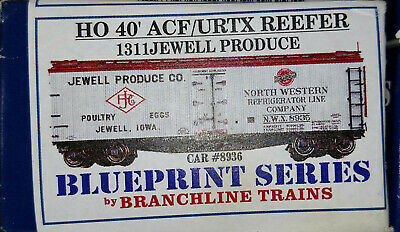 Branchline Trains 8936 HO 40' ACF/URTX Reefer 1311Jewell Produce