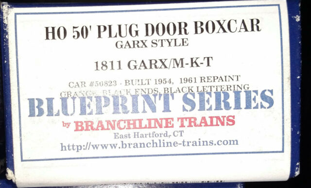 Branchline Trains 50823 HO 50' Plug Door Boxcar Garx Style 1811 Garx/M-K-T