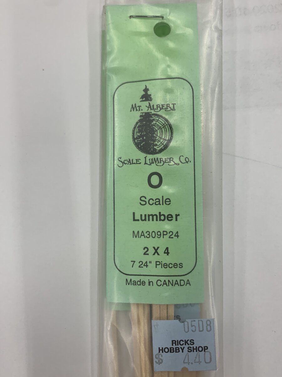 Mt. Albert MA309 O Scale 2 x 4 x 24" Lumber