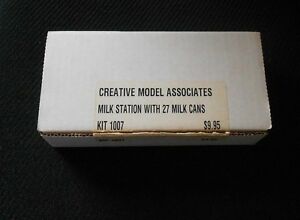 CMA 1007 HO Scale Milk Station with 27 Milk Cans Plastic Kit