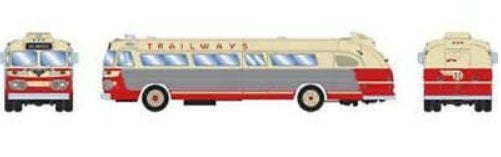 Athearn 29031 HO Santa Fe Trailways Intercity Bus Los Angeles RTR