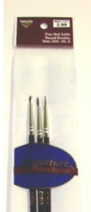 Nicole BRU1171 Fine Red Sable Round Brushes
