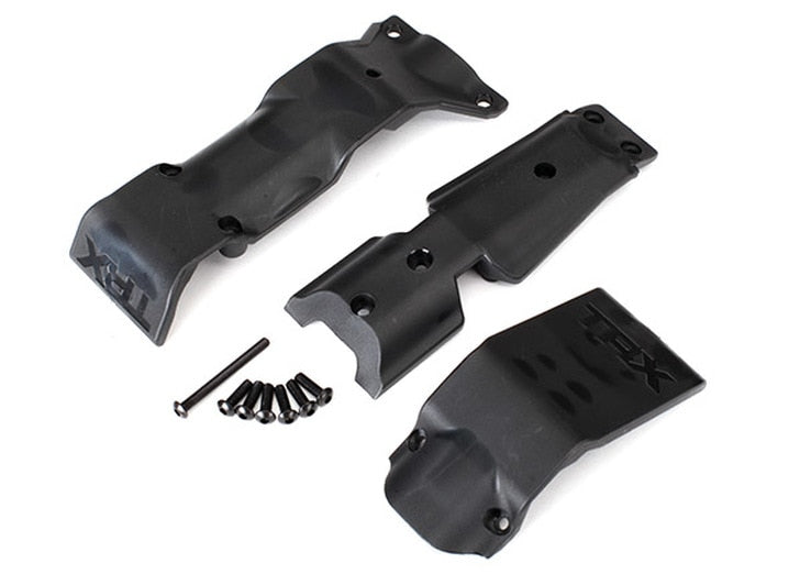 Traxxas 8637 Skid Plate Set, Front /Skid Plate/ Rear/ 3x10 BCS