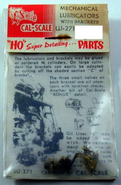 Cal-Scale 190-271 HO Mechanical Lubricators with Brackets