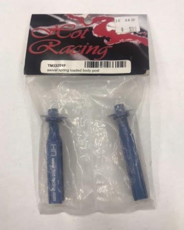 Hot Racing TM33201F Blue Swivel Spring Loaded Body Post (Pack of 2)