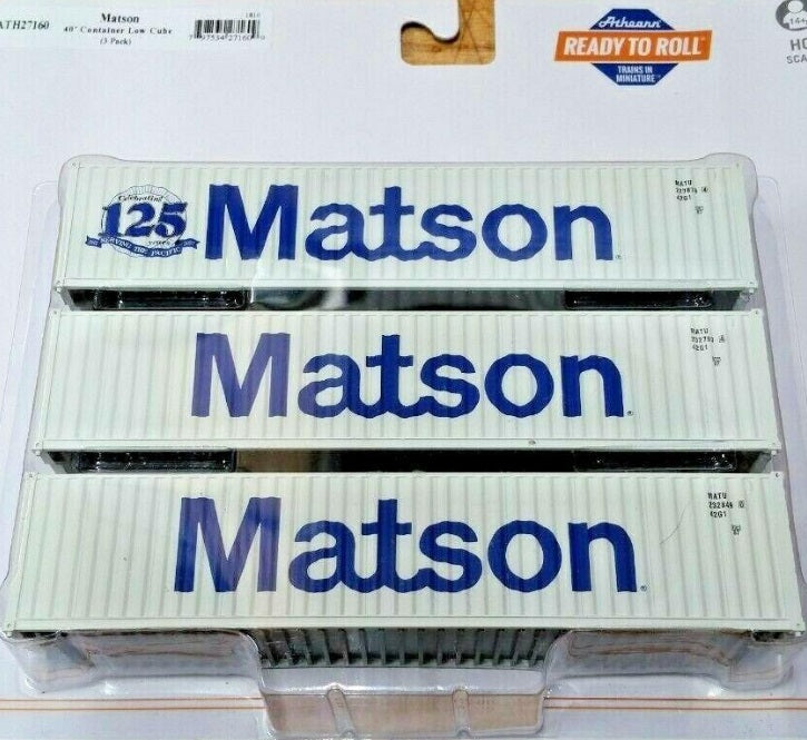 Athearn 27160 N Matson Celebrating 125 Years 40' Low-Cube Container
