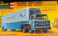 Con-Cor 6018 HO/1:87 Scale Heljan Global Van Lines Tractor and Trailer Kit