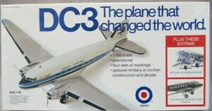 Entex 8504 1:100 Scale DC3 Plane Building Kit