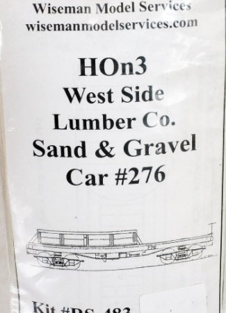 Wiseman 483 HO Westside Lumber Co. Sand and Gravel Car 276 Kit