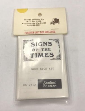 Quality Products Co. 2312 HO Sealtest Ice Cream Neon Sign Kit Signs of the Times