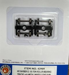 Bachmann 42909 HO Barber S2 100-Ton Roller Bearing Trucks with Metal Wheels