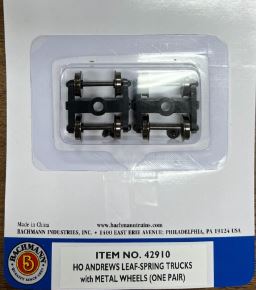 Bachmann 42910 HO Andrews Leaf Spring Trucks with Metal Wheels