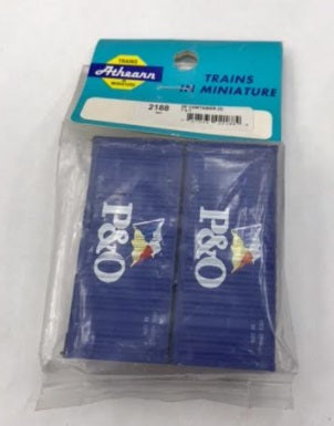 Athearn 2188 HO P&O 20' Containers (Pack of 2)