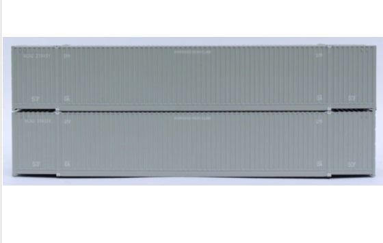 JTC Model Trains 537012 N Milestone 53' Corrugated Side Containers (Pack of 2)