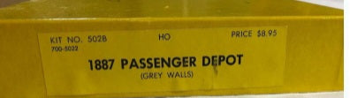 Suydam 502B HO 1887 Passenger Depot (Grey Walls) Kit
