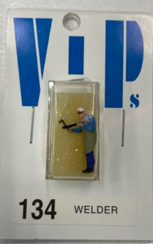 E-R Models 134 HO Scale VIPs Welder Hanpainted Figure