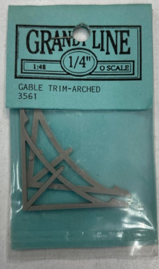 Grandt Line 3561 1:48 Gable Trim-Arched (Pack of 2)