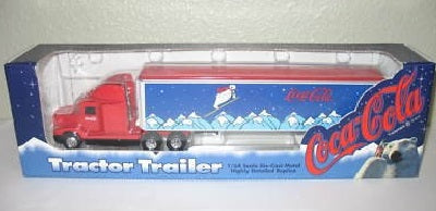 Coca-Cola T250 1:64 Polar Bear Skiing Tractor Trailer w/Red Cab