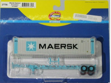 Athearn 27756 HO Kaersk Sealand 45' Conatainer & Chassis
