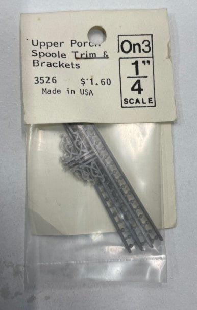 Grandt Line 3526 O Upper Porch Spoole Trim & Brackets (Pack of 3)