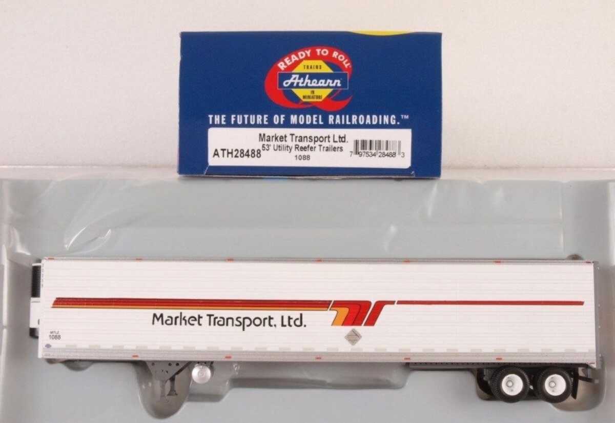 Athearn 28488 HO Market Transport Ltd. 53' Utility Reefer Trailers #1088