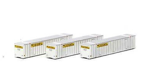 Athearn 17660 N JB Hunt BNSF/HUB Group 53' Stoughton Container (Pack of 3)