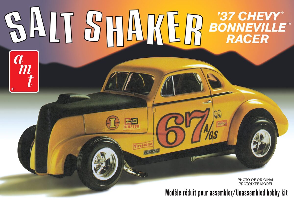 AMT 1266 1:25 Salt Shaker 1937 Chevrolet Bonneville Racer Car Plastic Model Kit
