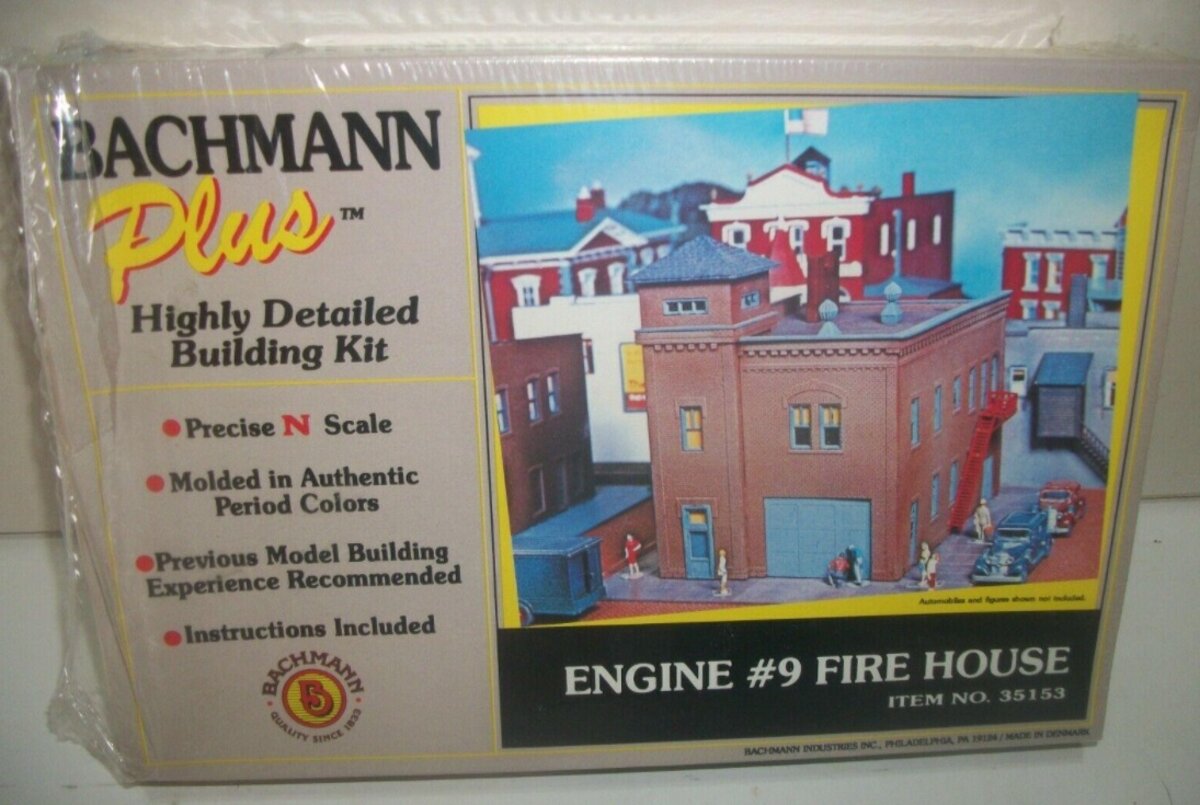 Bachmann 35153 N Scale Engine #9 Fire House Model Kit