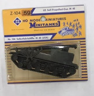 Roco Z-104 HO M 40 Tank Sel Propelled Gun Minitanks