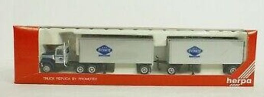 Herpa 6051 HO Overnite Trailor Trailer with Piggyback