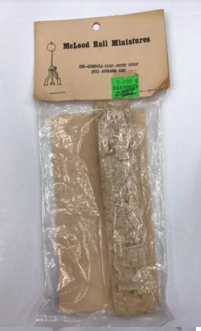 Mcleod Rail Miniatures 108 HO Gondola Load Diesel Scrap Unpainted