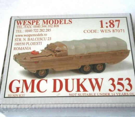 Wespe 1:87 GMC Dukw 353 Amphibious Truck Plastic Model Kit