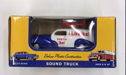 Dimestore 30092 1:43 Sound Truck I Like Ike Plastic Toys of the 40's and 50's