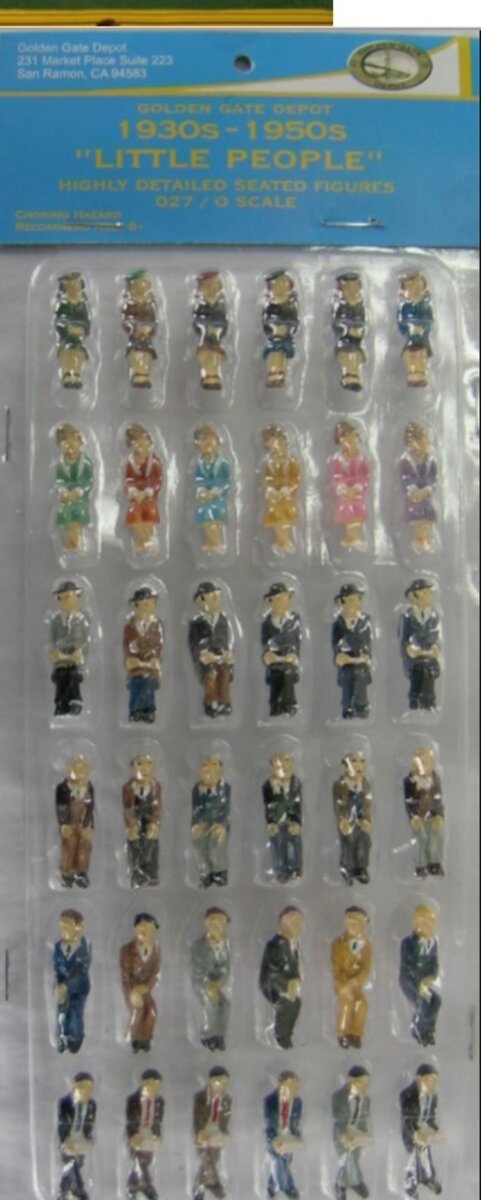 Golden Gate Depot 36 O27/ O Scale 1930's-1950's Little People Sitting Figures