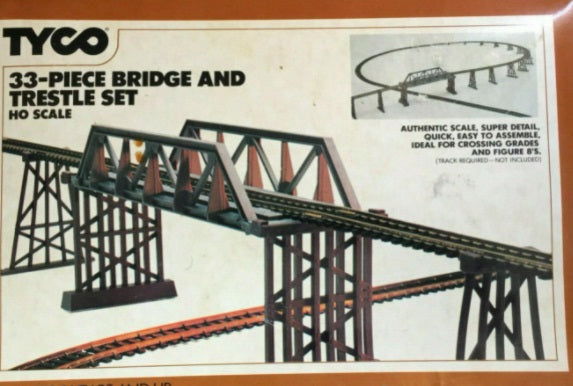 Tyco 909 HO 33-Piece Bridge & Tressle Set Kit