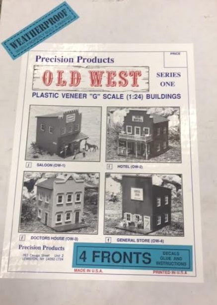 Precision Products G Scale Pack of 4 Old West Plastic Veneer Fronts Kit