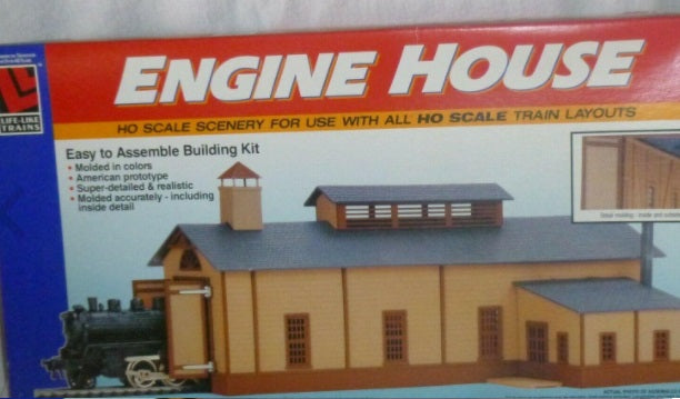 Life Like 1345 HO Scale Engine House Building Kit