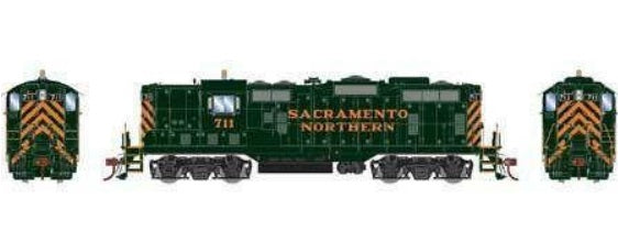 Athearn G82312 HO Sacramento Northern GP7 Loco W/DCC & Sound # 711