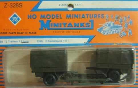 Roco Z-328S 1:87 Minitanks 2 Tailers 1.5 Tons