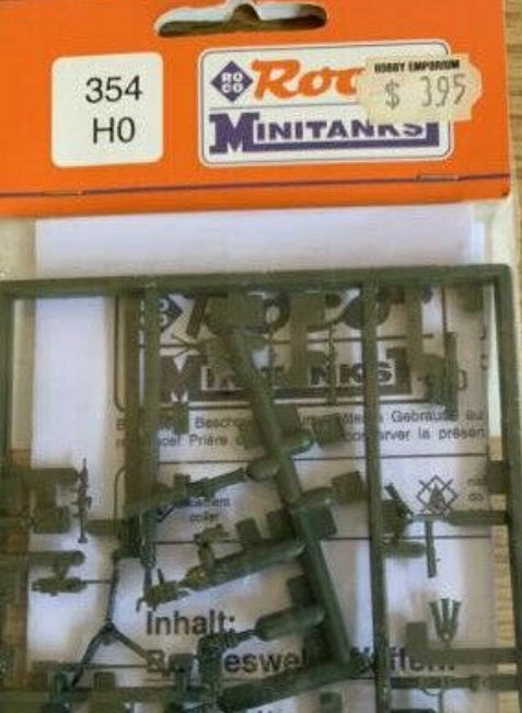 Roco 354 HO Minitanks Accessory Set Weapons
