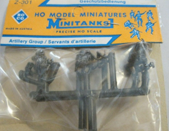Roco Z-301 HO Minitanks Artillery Group Military Figure Set