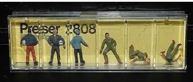 Preiser 2808 HO German Army Airmen Round Crew Figures (Set of 6)